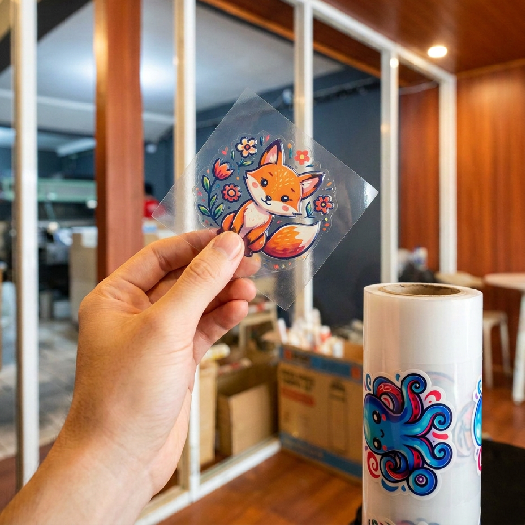 Stiker UV DTF timbul 3D